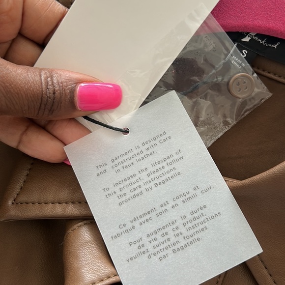 7 for all mankind Brown leather dress - Picture 4 of 5